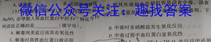 q河南省2023-2024学年度八年级上学期期中综合评估【2LR】化学