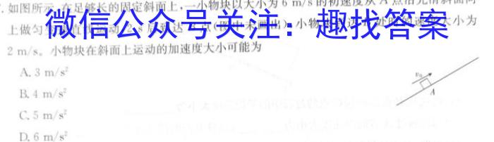 安徽省2023-2024学年高三上学期期中联考f物理