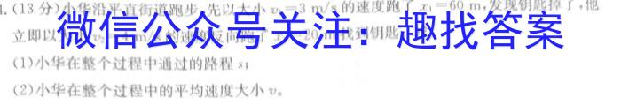 山西省2023-2024学年八年级第一学期期中自主测评（11月）l物理