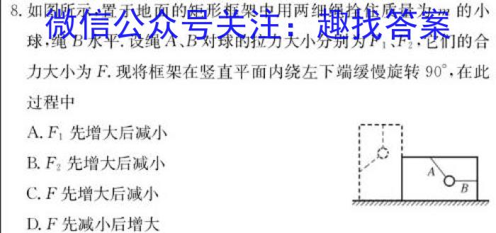 皖智教育·全程达标卷·安徽第一卷·2023-2024学年九年级全程达标卷期中调研卷q物理