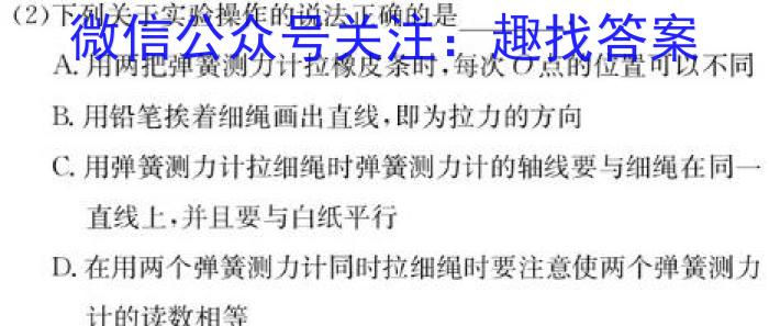 陕西省2024届九年级期中教学素养测评（二）l物理
