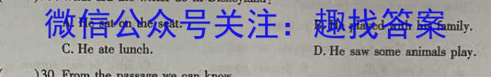 江西省2024届九年级初中目标考点测评（十三）英语