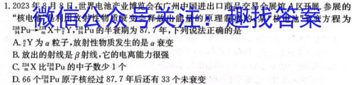 福建省部分达标学校2023~2024学年高二第一学期期中质量监测(24-121B)q物理