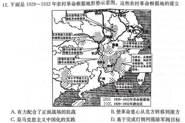 安徽省合肥市2024届九年级第二次质量调研检测历史