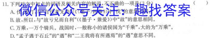 2023年湖北六校新高考联盟学校高三年级11月联考语文