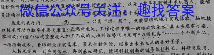 甘肃省2023-2024学年高三第一学期联片办学期中考试(11月)/语文