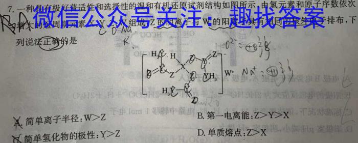 q安徽省2024届九年级阶段评估(二)3L R化学