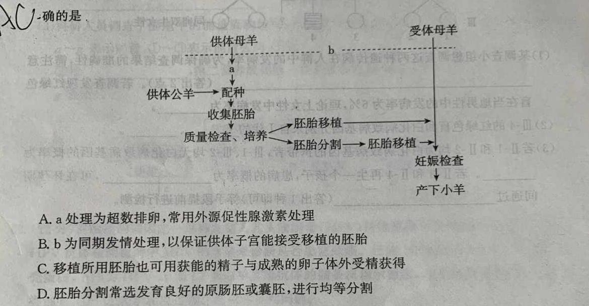 贵州省名校协作体2023-2024学年高三联考（一）生物