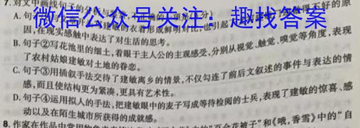 河南省顶级名校2023-2024学年高三上学期10月质量监测语文