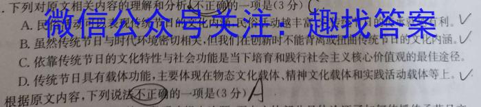 江西省2024届九年级初中目标考点测评（十一）语文