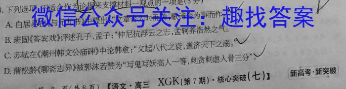 陕西省2023-2024学年度第一学期九年级期中检测（E）/语文