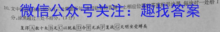 陕西省2023年秋季学期高一期中考试试题(241224Z)/语文
