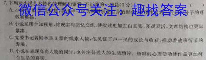 衡水金卷先享题2023-2024学年度高三一轮复习摸底测试卷摸底卷(辽宁专版)二/语文