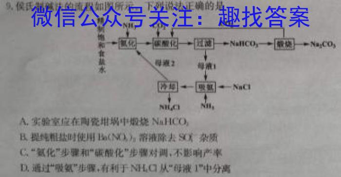 q山西省2023~2024上学年九年级期中阶段评估卷(24-CZ31c)化学