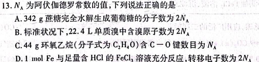 【热荐】安徽省2023-2024学年度第一学期八年级期中练习化学