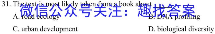 陕西省2024届高三年级第三次联考（10月28日）英语试题