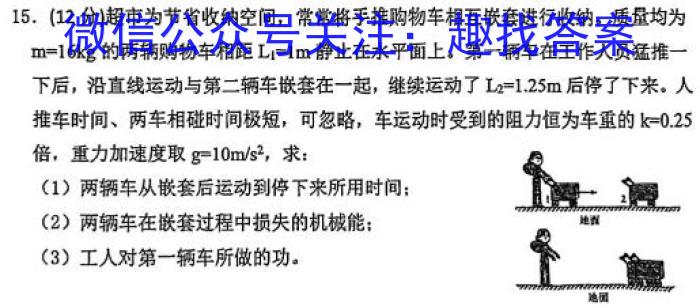 河北省2024届高三年级大数据应用调研联合测评(Ⅱ)物理试卷答案