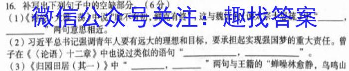 高考快递 2024年普通高等学校招生全国统一考试·信息卷(三)3新高考版语文