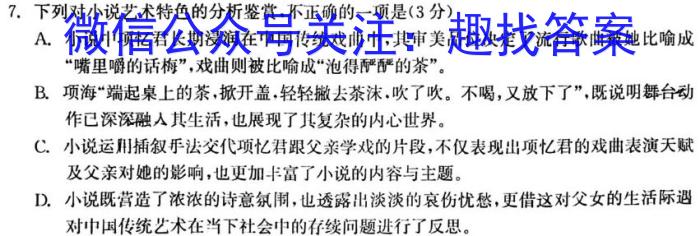 河南省2025届八年级第一学期学习评价（2）［12.6］/语文