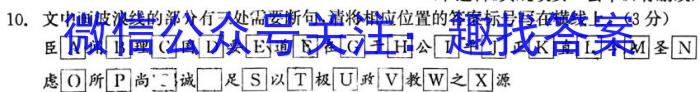 河北省石家庄赵县2023-2024学年度九年级第一学期完美测评②语文