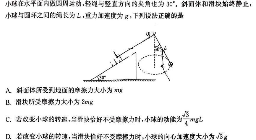 [今日更新]河北省2023-2024学年度第一学期高三年级11月份月考(243285Z).物理试卷答案