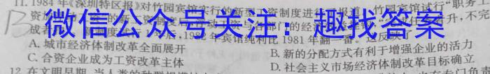 智慧上进 2024届高三11月一轮总复习调研测试历史试卷
