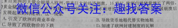 安徽省潘集区2023-2024学年度九年级第一次联考历史