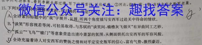 河南省2023-2024学年度第一学期九年级阶段性测试卷（3/4）语文