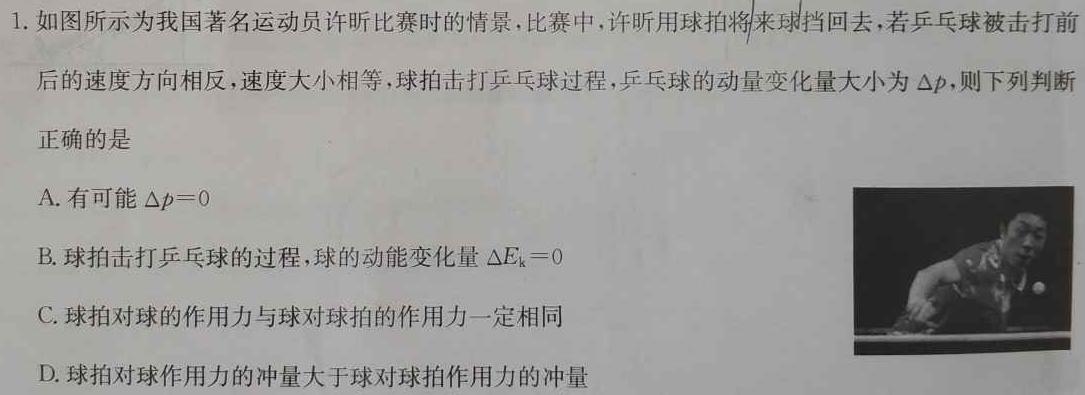 [今日更新]南通金卷-2024新高考全真模拟卷(二).物理试卷答案