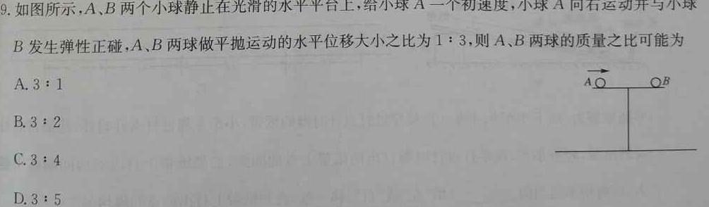 [今日更新]安徽金榜教育 2023-2024学年高二11月期中联考.物理试卷答案