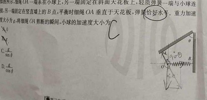 [今日更新]衡中同卷2023-2024学年度高三年级三调考试.物理试卷答案