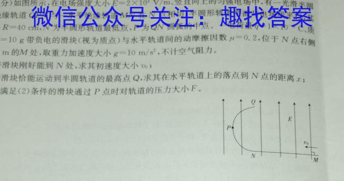 ［泸州一诊］泸州市高2021级第一次教学质量诊断性考试物理试卷答案