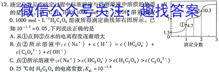 j"2024年全国普通高等学校招生统一考试·A区专用 JY高三模拟卷(一)化学