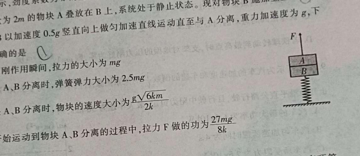 江西省2025届八年级《学业测评》分段训练（三）物理试题.