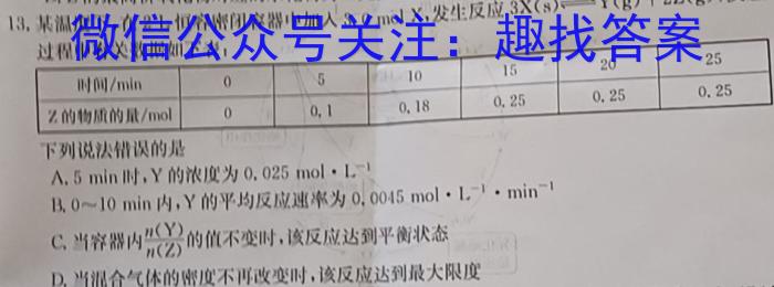 q九师联盟2024届高三教学质量监测11月联考（X）化学