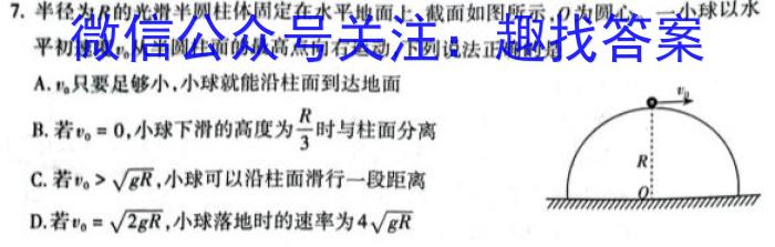 圆创测评·湖北省高中名校联盟2024届高三第二次联合测评l物理