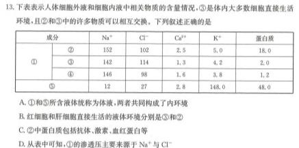 江西省2024届赣州经开区八年级期中考试生物