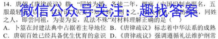 学普试卷 2024届高三第四次模拟试题(四)&政治