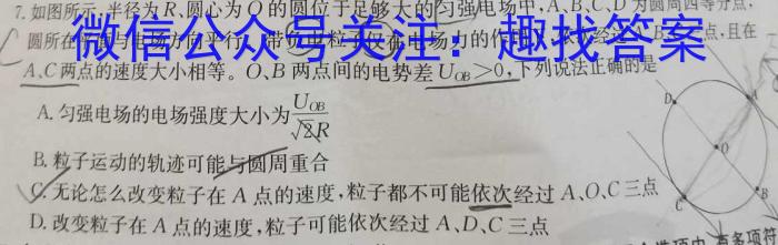 湖南省2024届高三年级上学期12月联考物理试题答案