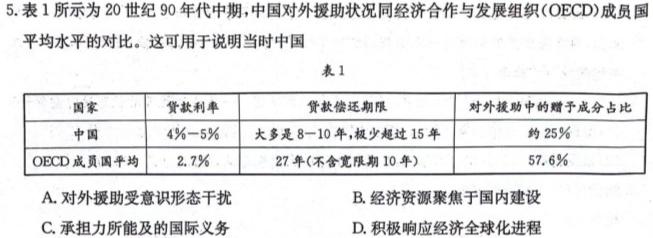 名校大联考2024届普通高中名校联考信息卷(月考三)政治s