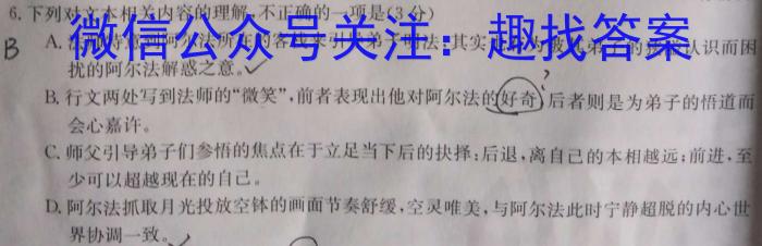 河北省2023年NT20名校联合体高一年级12月考试语文