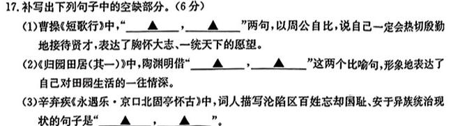 群力考卷 模拟卷2024届高三第一次语文