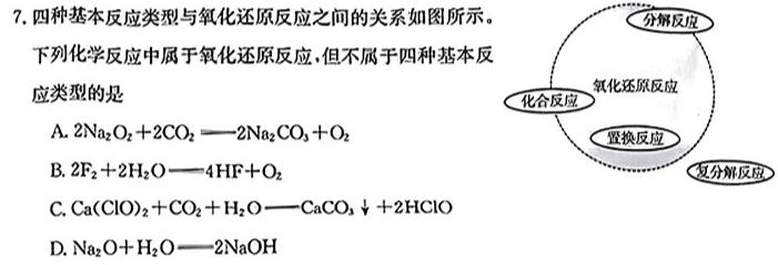 12023~2024学年度高一高中同步月考测试卷 新教材(四)化学试卷答案