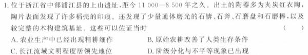 江西省2023-2024学年度九年级上学期高效课堂（三）历史
