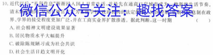 江西省2024届九年级第三次阶段适应性评估 R-PGZX A-JX历史试卷