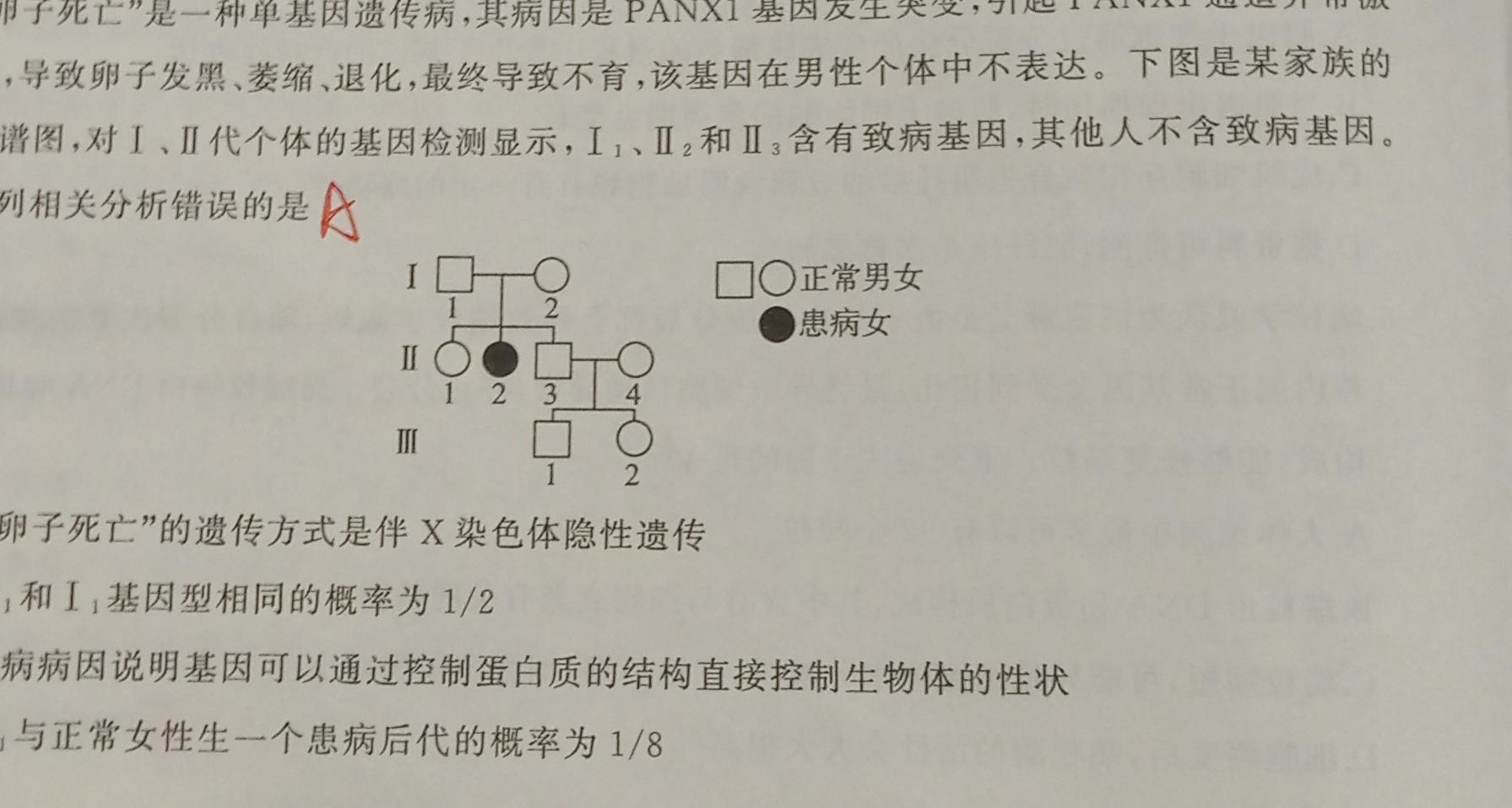 河北省承德高中2023~2024学年高三年级第一学期期中考试(24-173C)生物学试题答案