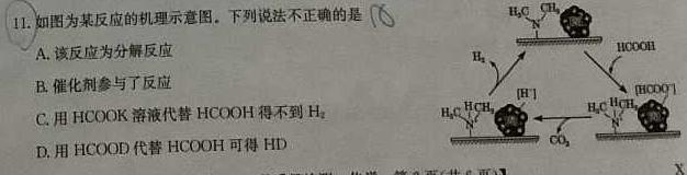 1安徽省2023-2024学年九年级上学期教学质量调研三（页码名字）化学试卷答案