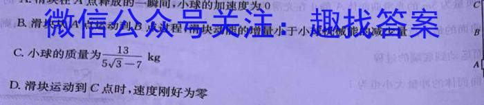 百师联盟2024届高三仿真模拟考试全国卷(二)物理试题答案