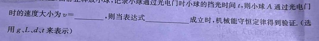 [今日更新]九师联盟 2023~2024学年高三核心模拟卷(中)(二).物理试卷答案