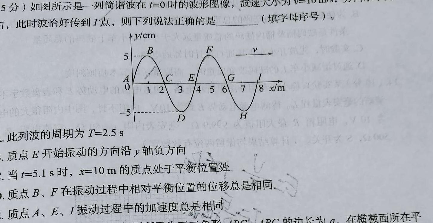 [今日更新]华大新高考联盟2024届高三年级上学期11月联考.物理试卷答案